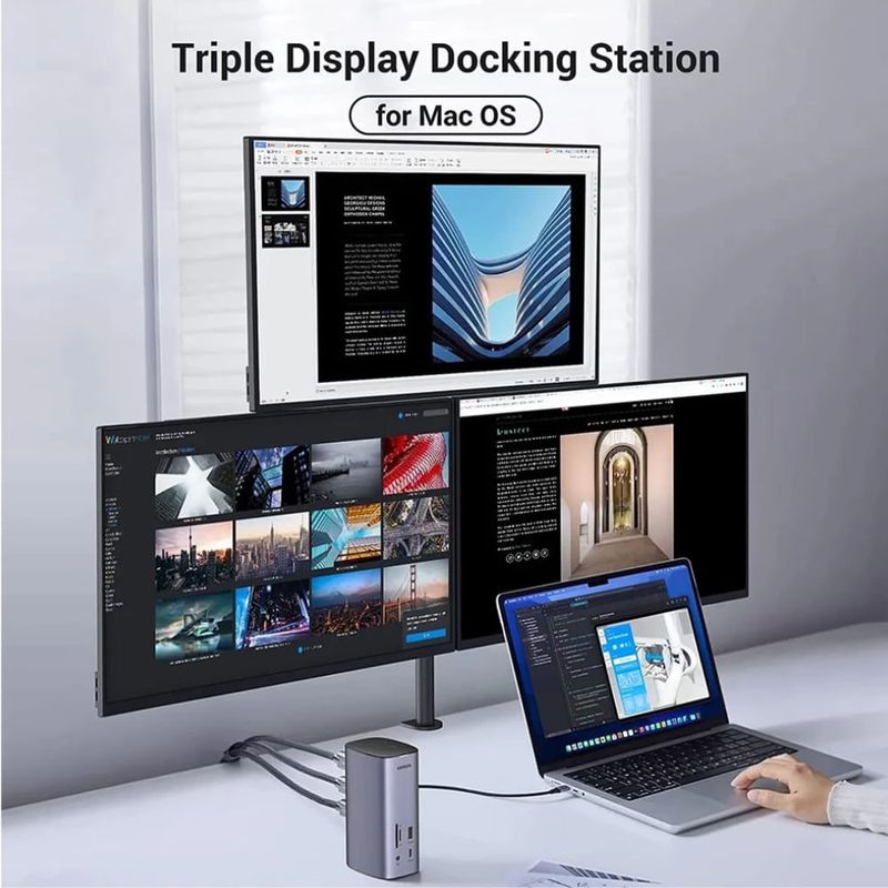 Hub Docking Station Ugreen USB-C 12 Puertos PD 100W especificación