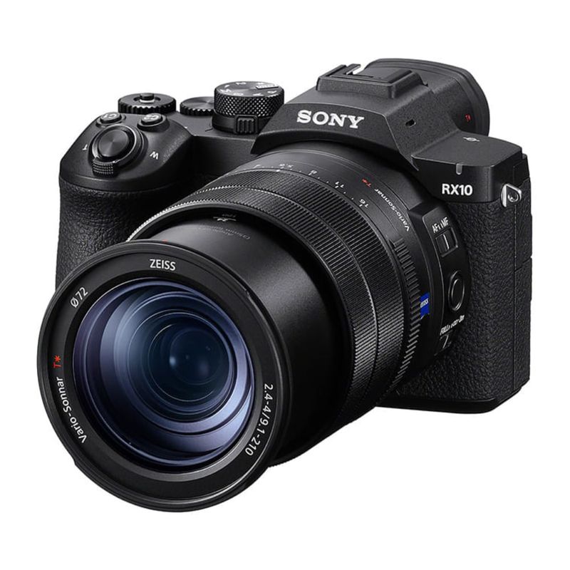 Cámara Sony RX10 V 20.1 MP Zoom 24-600 mm negro frontal oblicuo