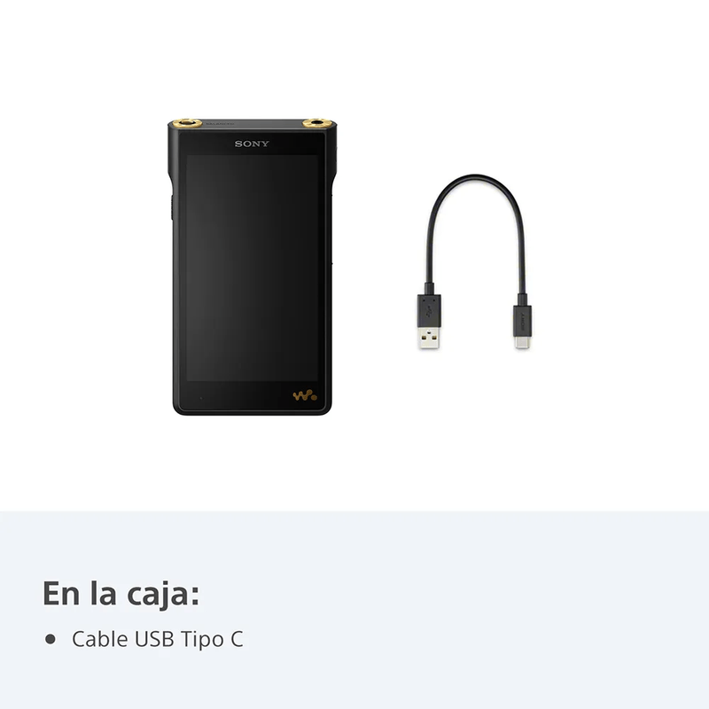 Reproductor Sony Walkman NW-WM1AM2 128GB negro contenido de caja