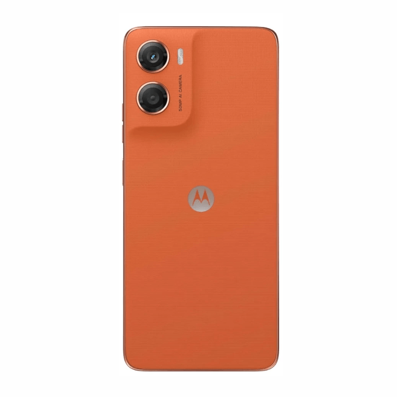 Celular Motorola G06 64GB 4GB RAM LCD IPS 6.88" naranja posterior
