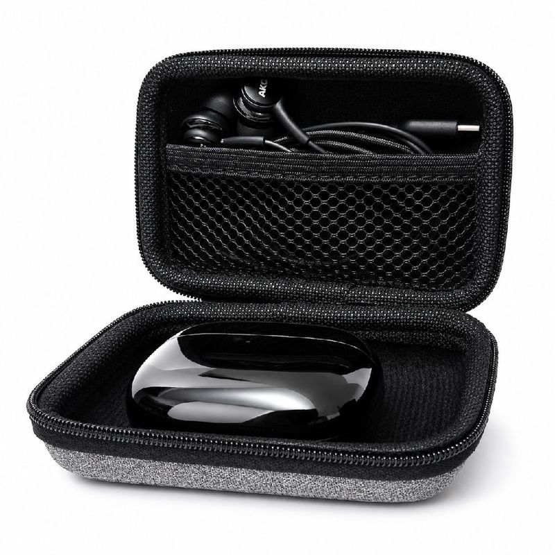 Estuche Izuum Organizador Audífonos TWS Plomo frontal oblicuo