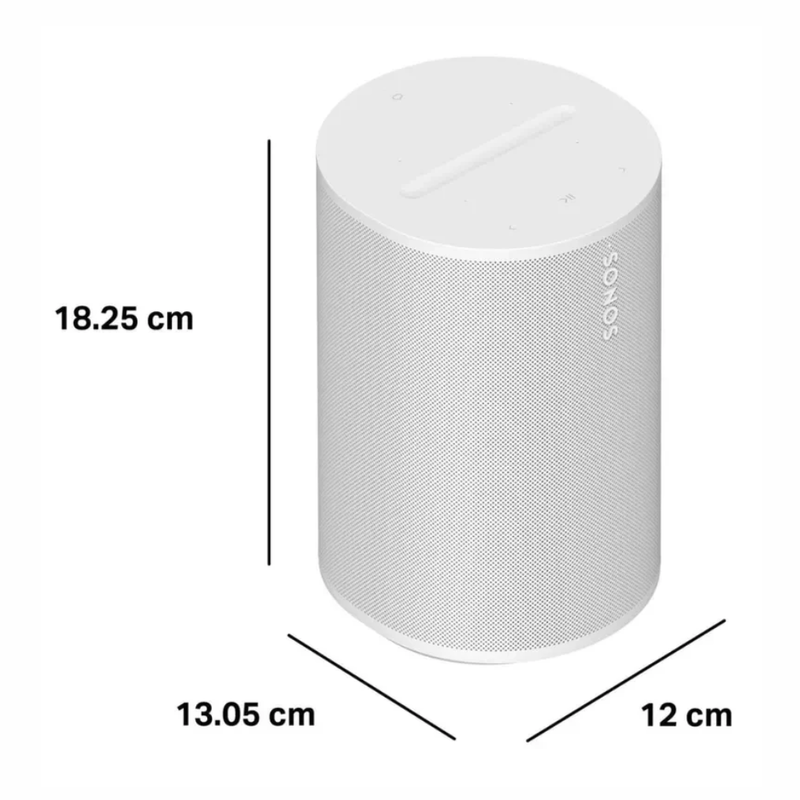Parlante Sonos Era 100 80W Wi-Fi 6 Bluetooth Alexa blanco dimensiones