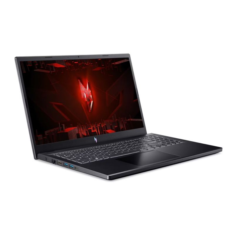 Laptop gamer Acer Nitro V15 i5 RTX 3050 negro diagonal