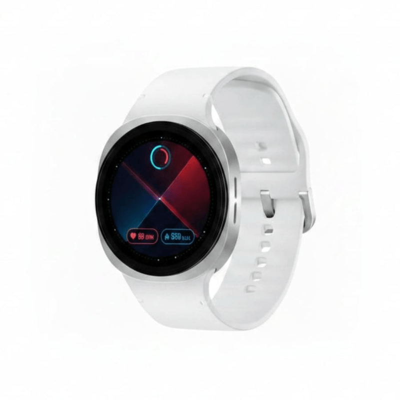 Samsung Galaxy Watch8 40 mm Bluetooth silver Galaxy AI frontal oblicuo
