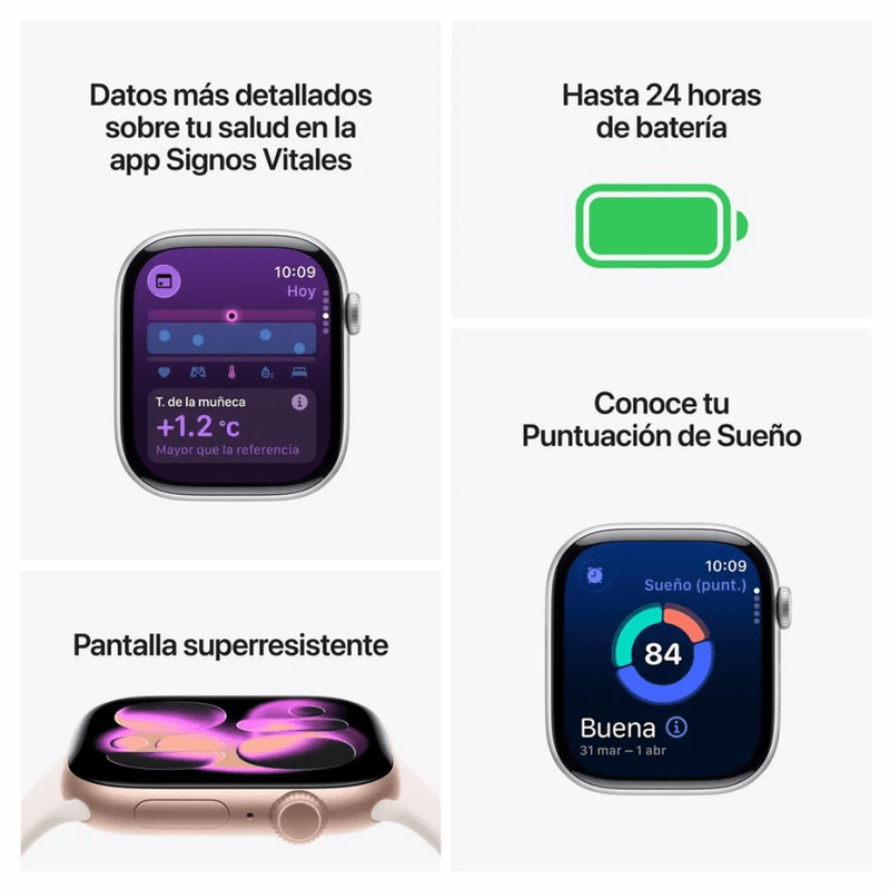 Apple Watch Series 11 46 mm GPS IP6X rose gold batería