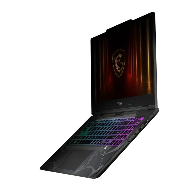 Laptop Gamer MSI Cyborg 15 Core 7 512GB SSD 16GB RAM negro frontal oblicuo