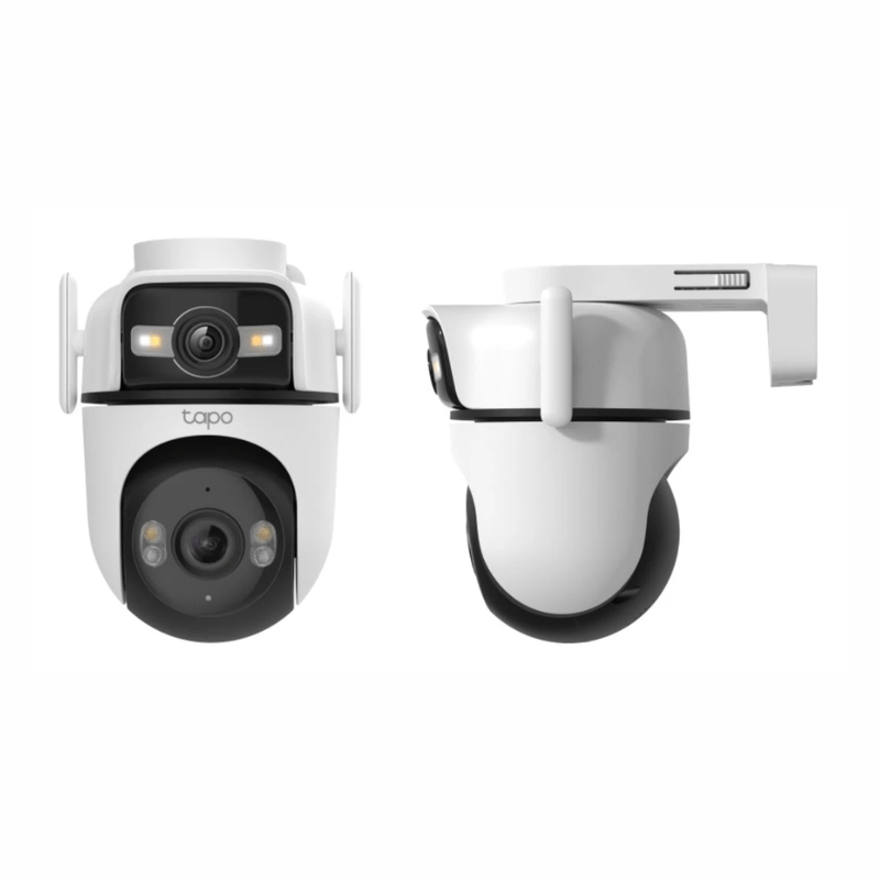 Cámara Tapo C545D doble lente 2K 3MP + 3MP Wi-Fi blanco frontal y lateral