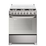 Cocina Electrolux 6 hornillas 76 cm VaporBake inox FE6TMR frontal
