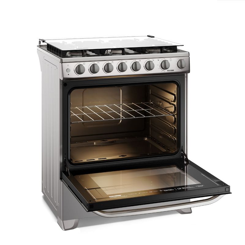 Cocina Electrolux 6 hornillas 76 cm VaporBake inox FE6TMR capacidad