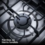 Cocina Electrolux 6 hornillas 76 cm VaporBake inox hornillas