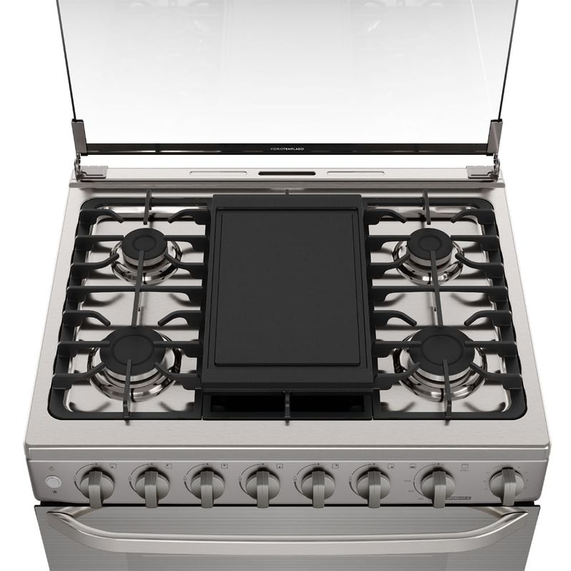 Cocina Electrolux 6 hornillas 76 cm VaporBake inox capacidad