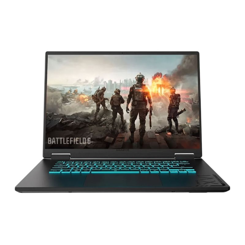 Laptop Gamer Gigabyte A16 i7 16" 1TB SSD 16GB RAM negro frontal