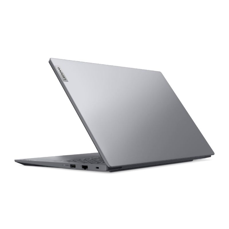 Laptop Lenovo V15 G5 Core 5 8GB RAM 512GB SSD gris dorsal oblicuo