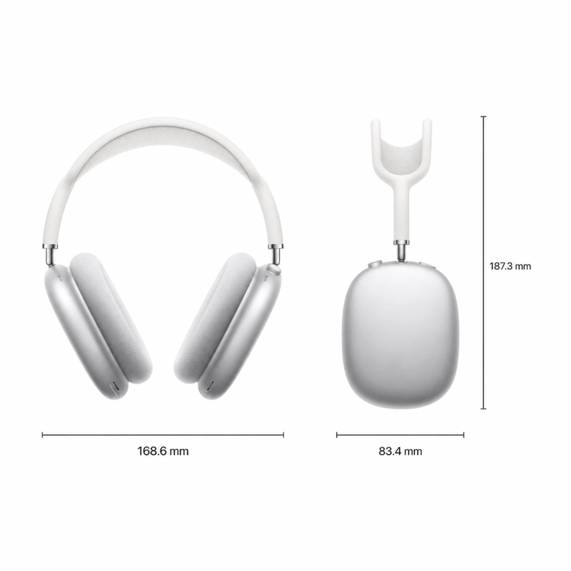 AirPods Max 1ra gen ANC Bluetooth 5.0 20 horas silver dimensiones