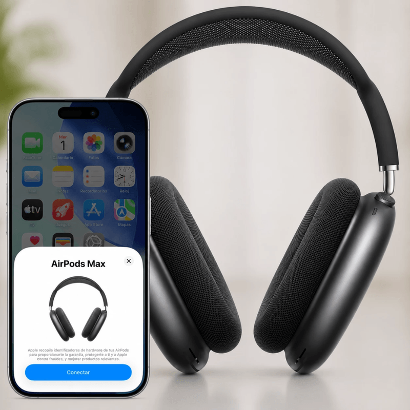 AirPods Max 1ra gen ANC Bluetooth 5.0 20 horas gris espacial enlace movil