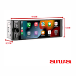 Autoradio Aiwa AW-W470C 6.28" táctil CarPlay Android Auto USB dimensiones