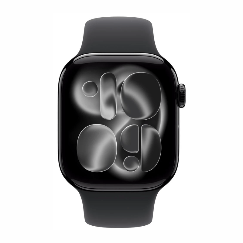 Apple Watch Series 11 46 mm GPS IP6X Jet Black cargador 20W frontal