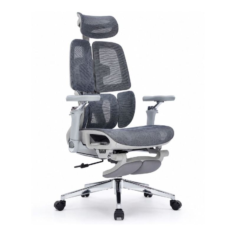 Silla ergonómica Haven E3 Pro Wing doble respaldo gris frontal