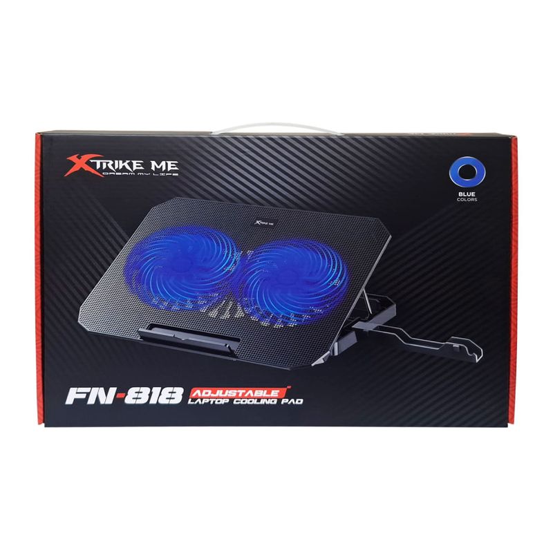 Base Cooler Xtrike Me FN-818 2 Ventiladores puerto USB empaque