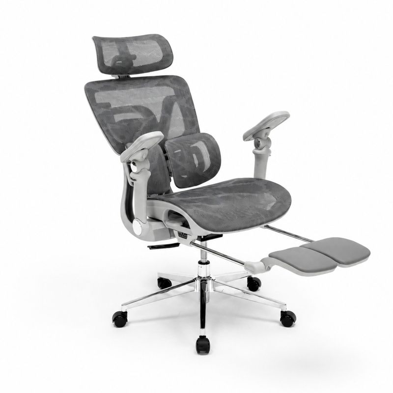 Silla ergonómica Haven S100 Pro Ultra lumbar 7D gris oblicuo