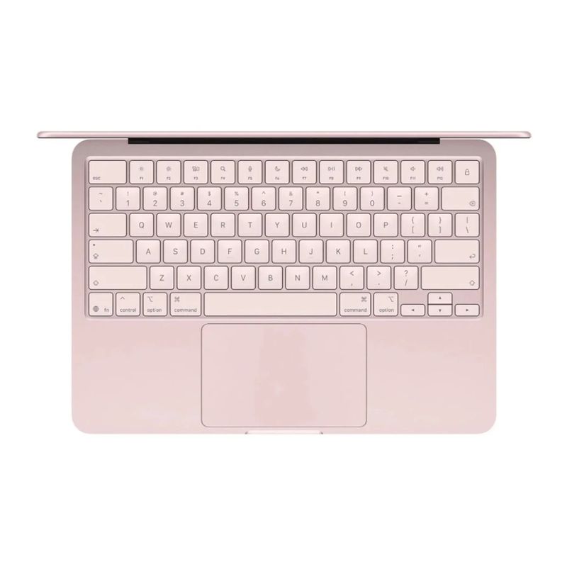 MacBook Neo 13 pulgadas A18 Pro 8GB 512GB Blush cenital abierto