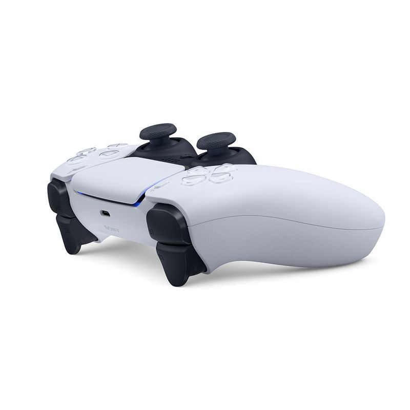 Mando PS5 DualSense inalámbrico blanco frontal oblicuo