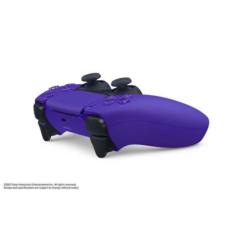 Mando PS5 DualSense inalámbrico Galactic Purple frontal oblicuo