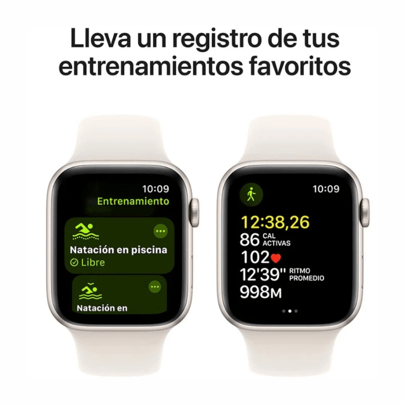 Apple Watch SE 2da generación 40 mm GPS 18 h Starlight entrenamiento
