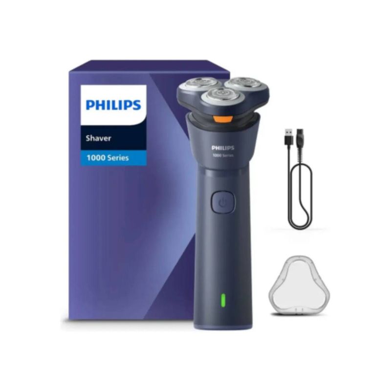 Afeitadora Philips S1881 seco húmedo 35 min azul frontal empaque