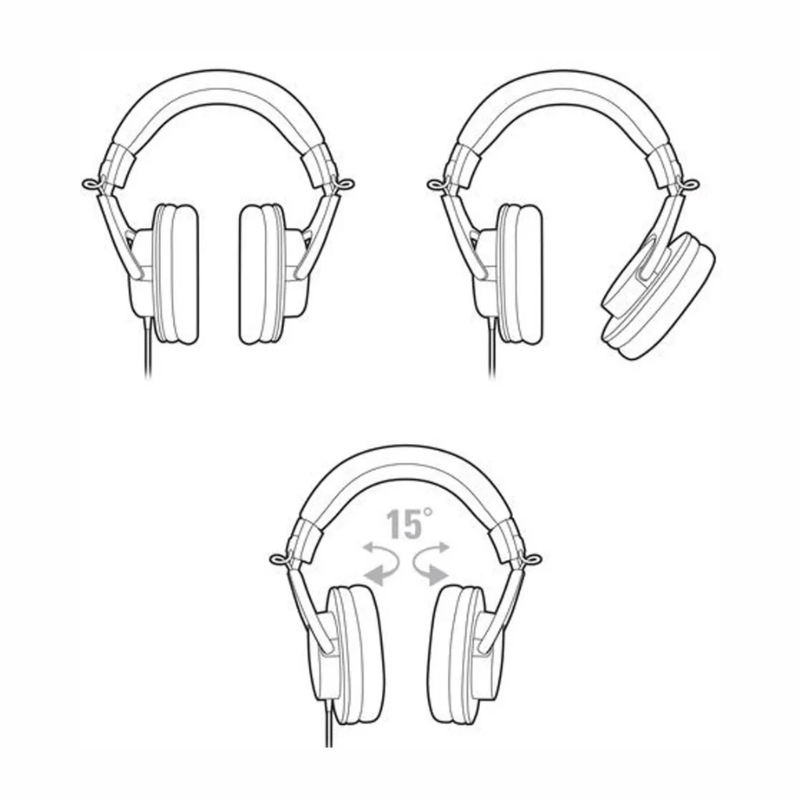 Audífonos Audio-Technica ATH-M30 negro diseño
