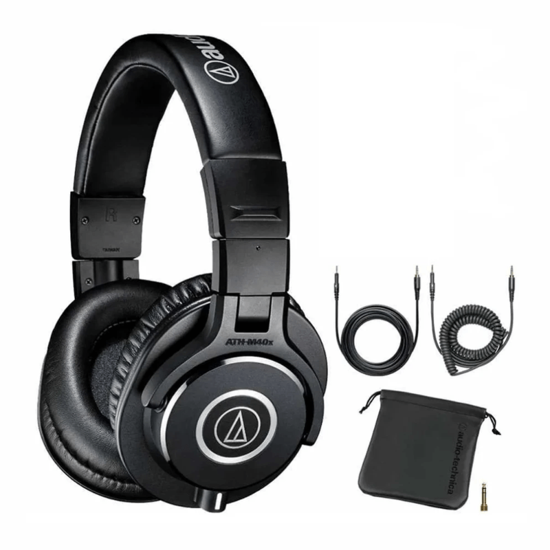 Audífonos Audio-Technica ATH-M40x negro contenido de caja