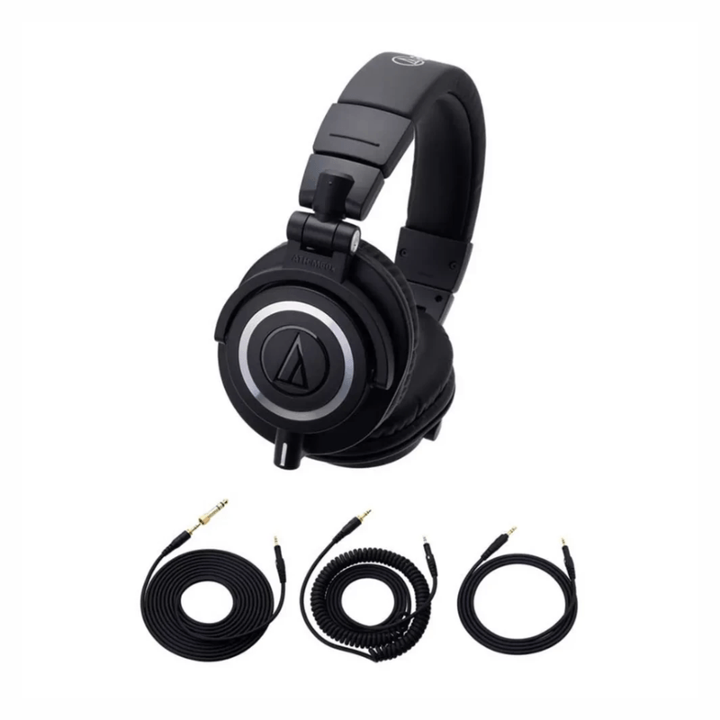 Audífonos Audio-Technica ATH-M50x negro cables incluidos