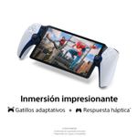 PlayStation Portal PS5 pantalla 8" 1080p blanco oblicuo