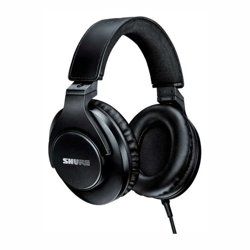 Audífonos Shure SRH440A estudio negro oblicuo