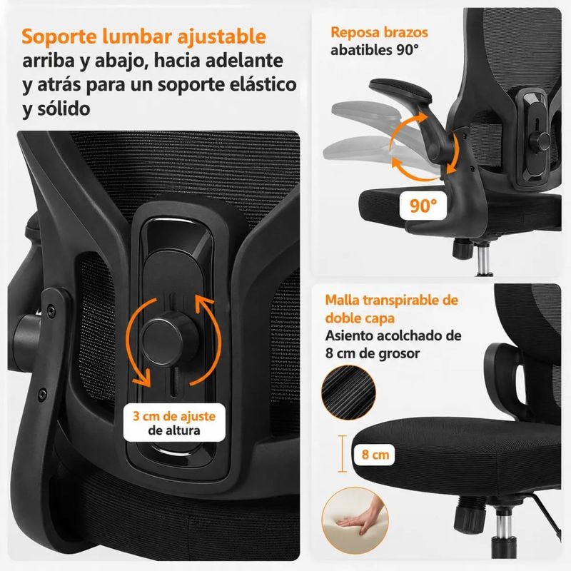 Silla ergonómica Haven D1 lumbar ajustable elevación