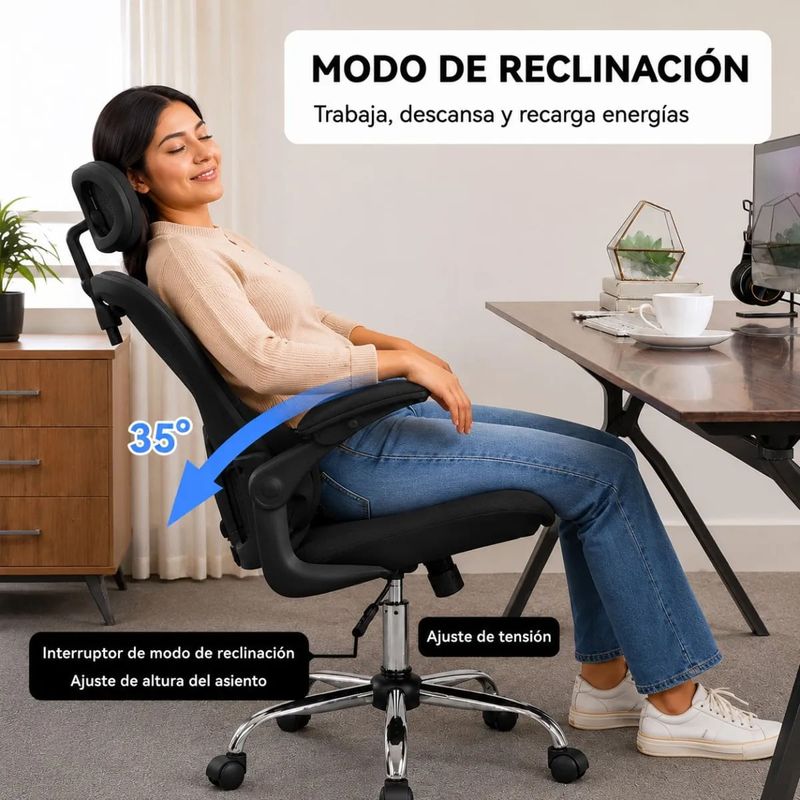 Silla ergonómica Haven D1 lumbar ajustable inclinacion