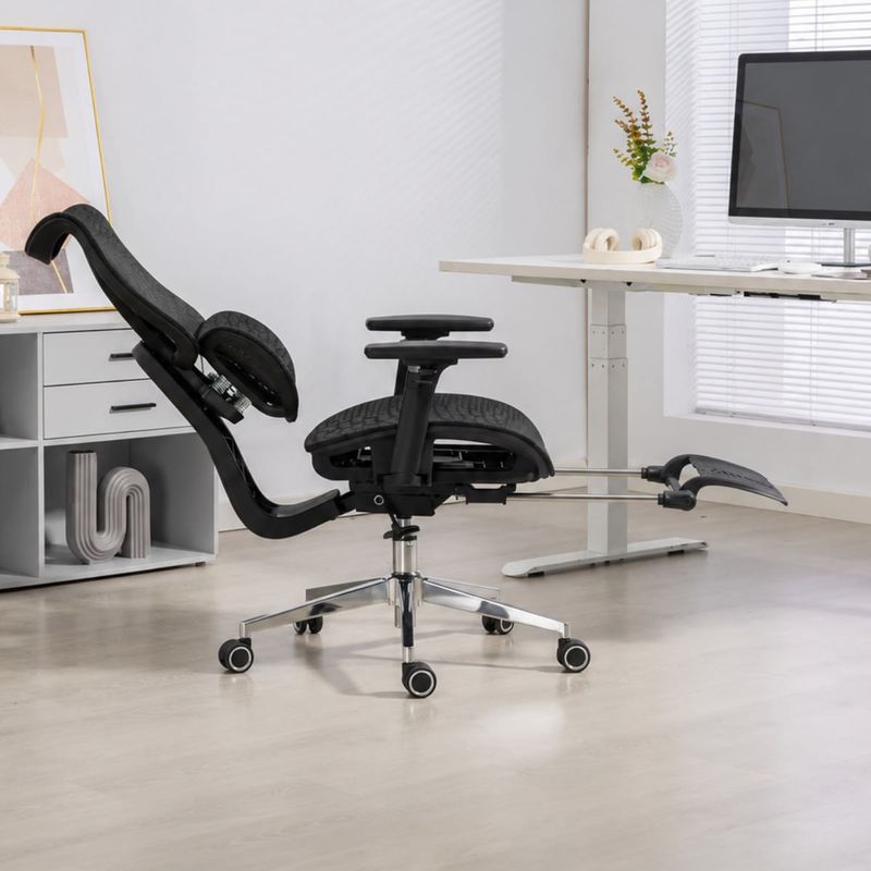 Silla ergonómica Haven D100 Pro lumbar y reposapiés inclinación
