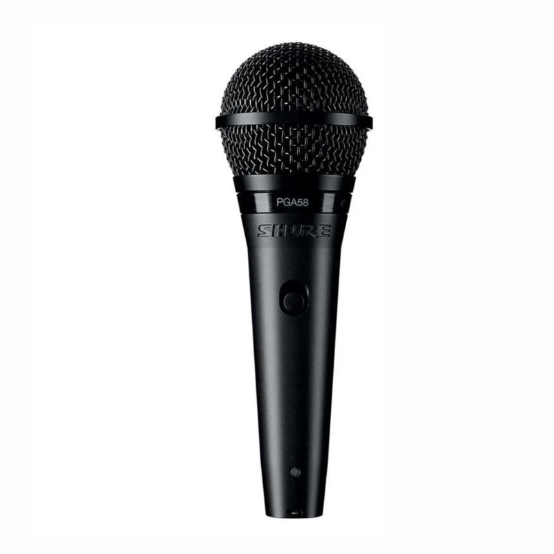 Micrófono Shure PGA58-XLR cardioide XLR negro frontal