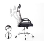 Silla de oficina Viggo Inius cabecera regulable negro frontal lateral