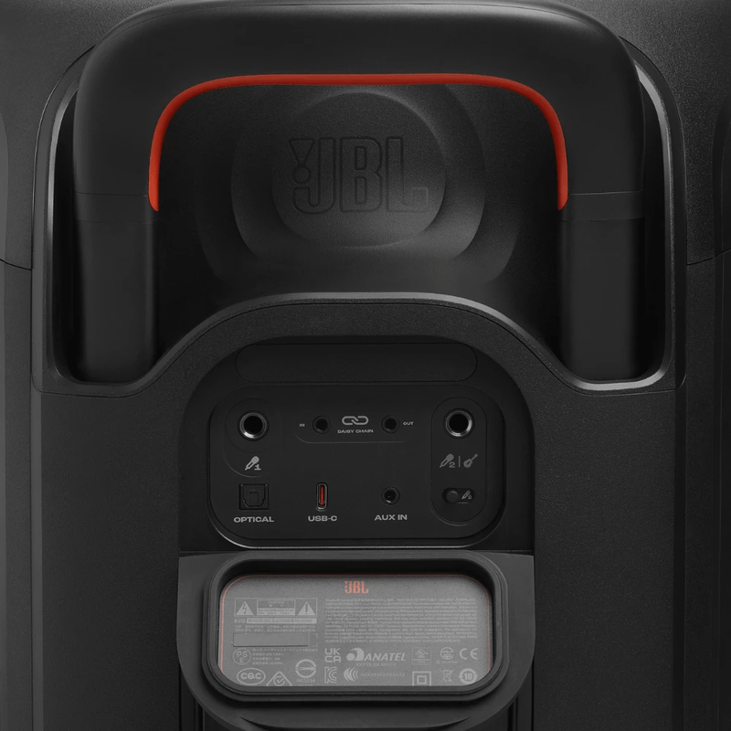 Parlante JBL PartyBox 330 280W Bluetooth 6.0 IPX4 negro controles