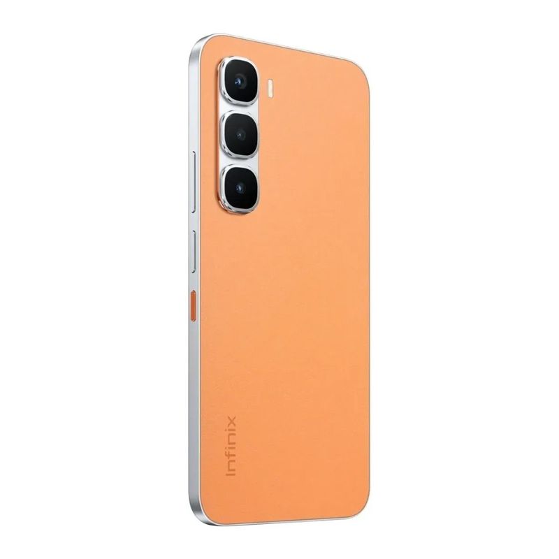 Infinix Hot 60 Pro 4G 256GB AMOLED rosa naranja dorsal oblicuo