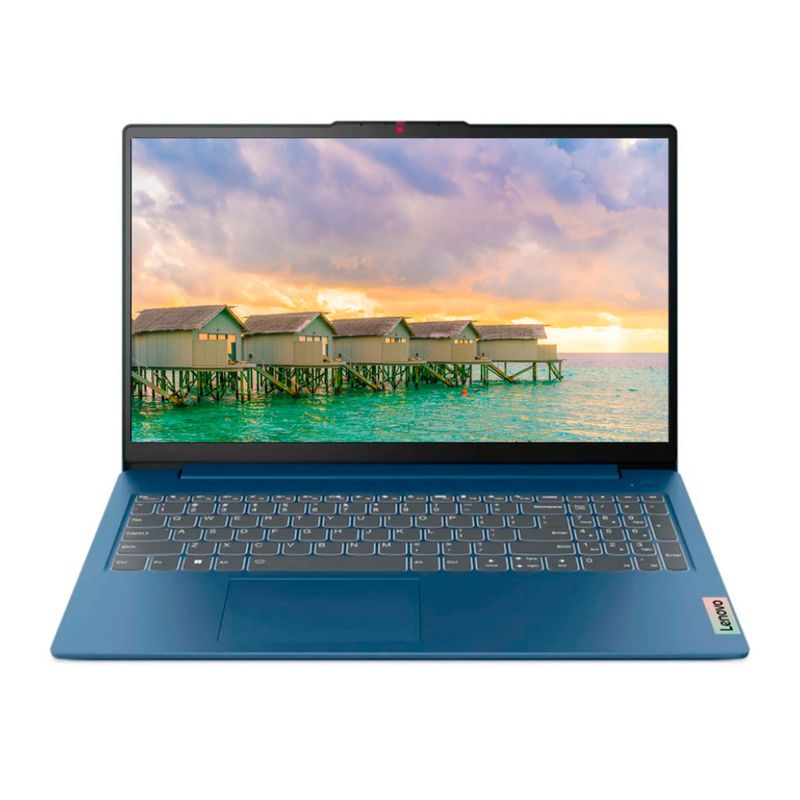 Laptop Lenovo IdeaPad Slim 3 Ryzen 3 8GB RAM 512GB SSD azul frontal