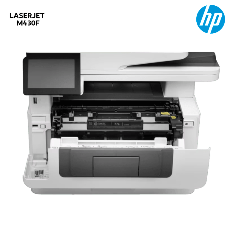 Impresora HP LaserJet Enterprise M430f láser dúplex frontal oblicuo beneficio