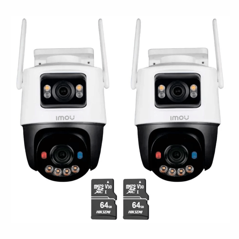 Kit 2 cámaras Imou Cruiser Dual 10MP y micro sd 64GB frontal