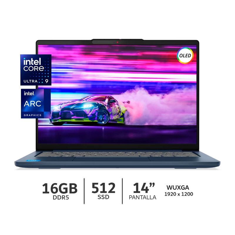 Laptop Lenovo IdeaPad Slim 5 14 pulgadas Ultra 9  512GB SSD azul especificaciones