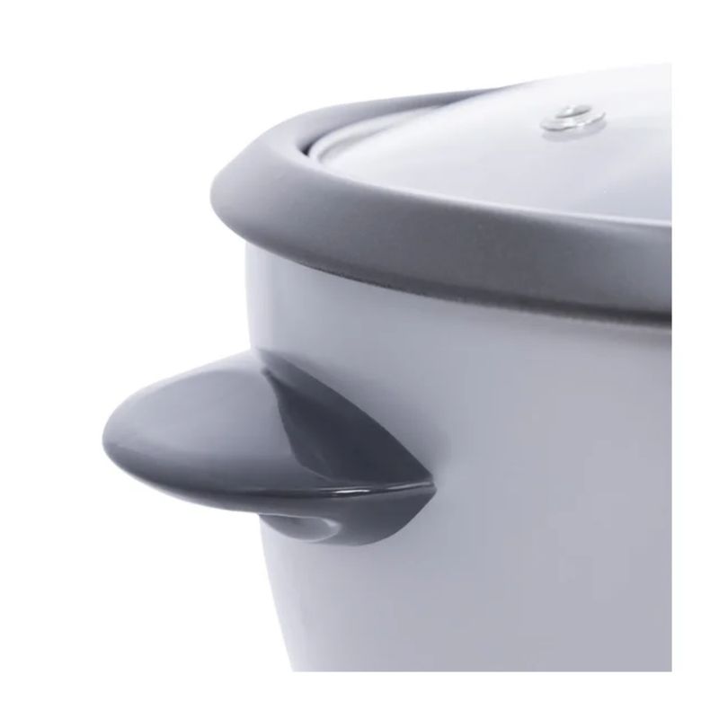 Olla arrocera Miray OM-T337S 1.5L 500W plata lateral