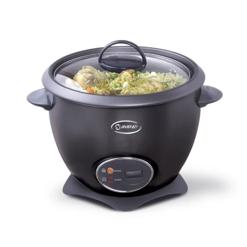 Olla arrocera Miray OM-T337N 1.5L 500W negro frontal