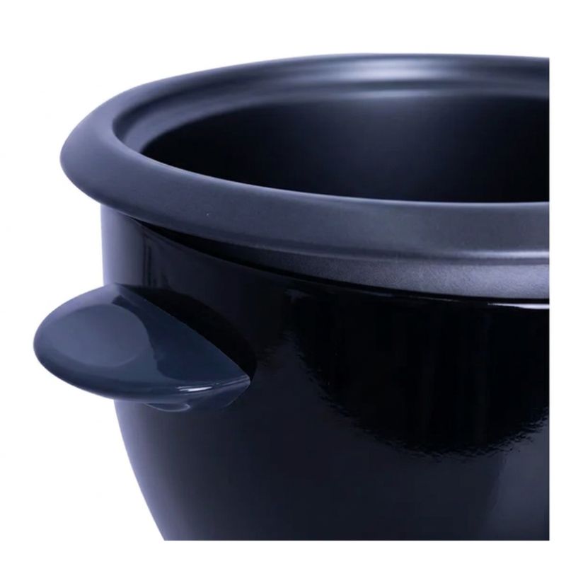 Olla arrocera Miray OM-T337N 1.5L 500W negro frontalOlla arrocera Miray OM-T337N 1.5L 500W negro lateral