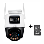 Cámara Imou Cruiser Dual 10MP Wi-Fi 360° IP66 y micro sd 64GB frontal