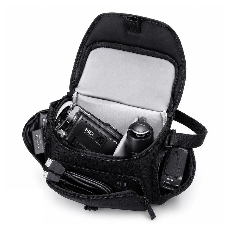 Funda Sony LCS-U21 para cámara y videocámara negro frontal oblicuo